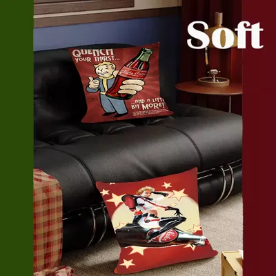 Fallout 3 4 Game Stitch Lucky Dragon Kissenbezug Sofakissenbezug Home Room Dekoration Kinder Geschenk Image
