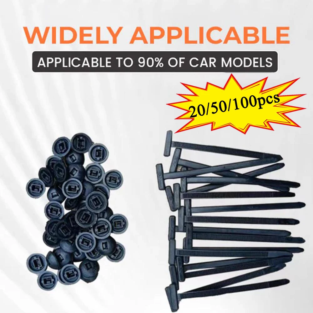 20/50/100X verstellbarer Nylon-Kabelbinder mit Schraubenloch, fester Kabelbinder, selbstsichernde Befestigungsschlaufe, Heim-Mehrzweck-Büro-Organizer Image