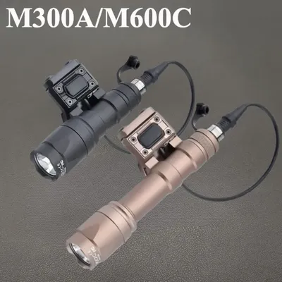 Tactical LED Flashlight M300A/M600C Weapon Light Ultra Pistol Gun Airsoft Handgun Scout Flashlight Glock MLOK Picatinny Rail
