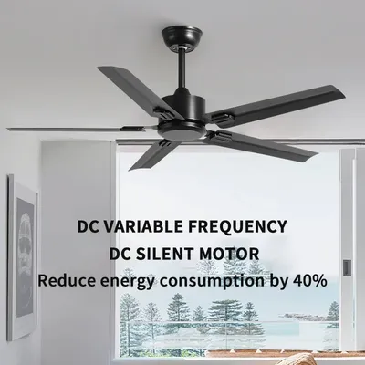 42/52 Inch New Silent Industrial Retro Ceiling Fan, DC Brushless Motor, Dining and Living Room Household, No Photoelectric Fan