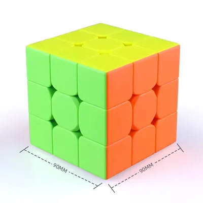 QiYi 3x3 Zauberwürfel Großer 3x3x3 Geschwindigkeitswürfel QiMeng Plus 90mm Stickerless 9cm Image