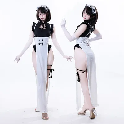 Frauen Anime Maid Cosplay Kostüm Sexy Bunny Girl Uniform Body Viktorianischen Aristokratischen Manor Image