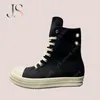 Ro Retro Klassische Schwarze Leinwand High Top Schuhe Boot Sneakers Männer Schuh Metall Loch Zipper