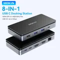 MOKiN Docking Station USB C 8 in 1 Dock per laptop doppio HDMI 4K 60Hz con Gigabit Ethernet 100W PD per doppio monitor Mac Windows