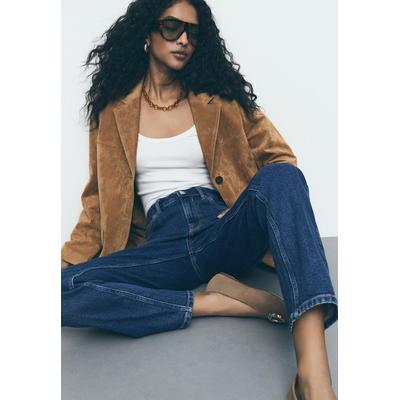 Stradivarius 1465 Slim-fit mom jeans RINSE BLUE DENIM 8