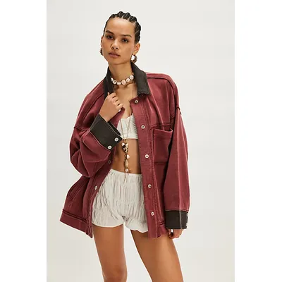 We The Free Cabin Chore Jacket at Free People in Root Beer, Size: Large