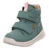 Winterboots SUPERFIT "BREEZE WMS: mittel", Kinder, Gr. 23, grün (mintgrün), Nubukleder, unifarben, sportlich, Schuhe, Babyschuh, Klettschuh mit GORE-Tex, Größenschablone zum Download