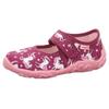 Hausschuh SUPERFIT "BONNY WMS: Mittel", Kinder, Gr. 26, rot (bordeaux einhorn), Baumwolle, Glitzer, klassisch, Schuhe, Kindergartenschuh mit Einhorn-Motiv, Größenschablone zum Download