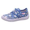 Hausschuh SUPERFIT "BILL WMS: Mittel", Kinder, Gr. 30, blau (blau, kombiniert), Baumwolle, casual, Schuhe, Klettschuh mit Klettverschluss, Größenschablone zum Download