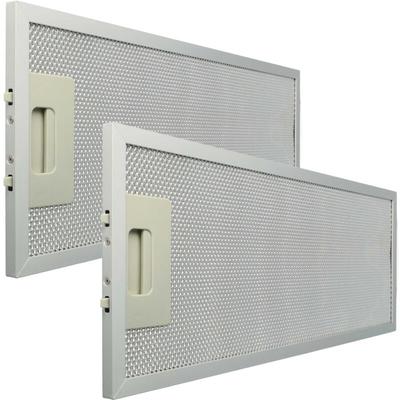 2x Filter Metallfettfilter kompatibel mit Klarstein 10032841, Paolo 52 Dunstabzugshaube, Aluminium Image