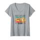 Damen Best Cat Dad Ever Funny Cat Humor Pet Lover Faust Bump T-Shirt mit V-Ausschnitt