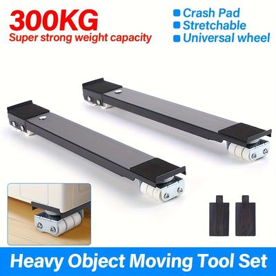 TEMU 360° Expandable Appliance And Furniture Dolly With Heavy-duty Casters, Adjustable Washer Base, And Metal Moving Stand For Refrigerator, Washing Machine, And Dryer Image