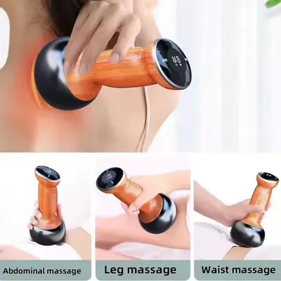Electric Meridian Bianstone Warming Moxibustion Device Hot Stone Scraping SPA Guasha Massage Machine