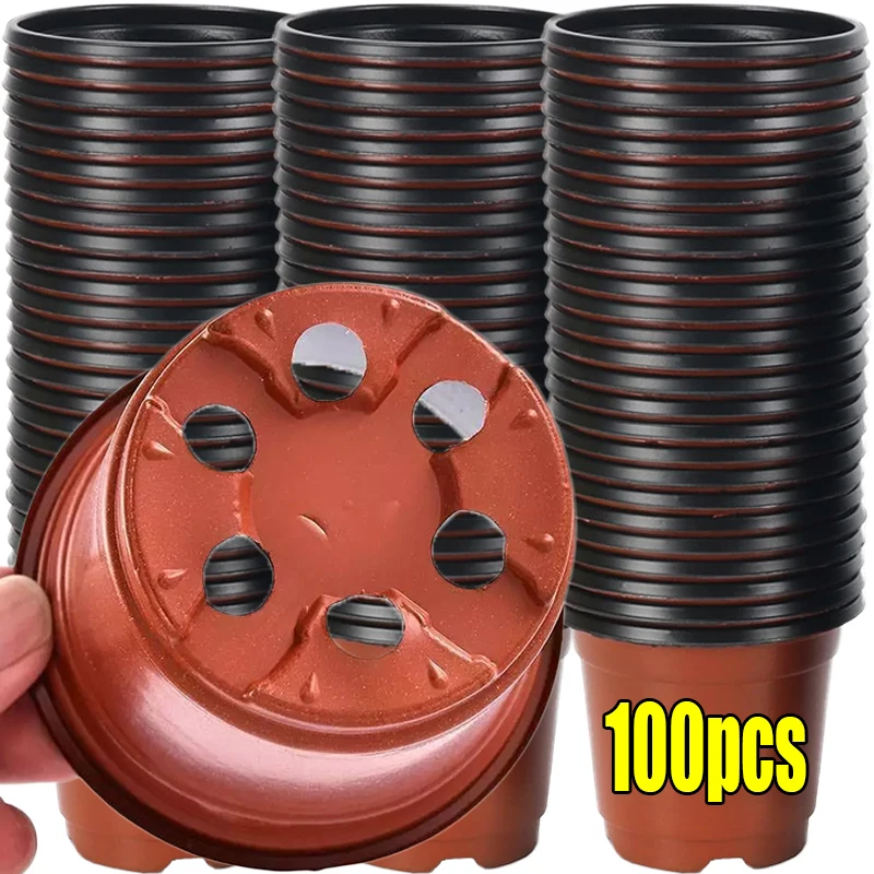 Großhandel Blumentopf Kunststoff Wachsen Boxen Hausgarten Pflanzen Kindergarten Tasse Transplantation Blume Pflanze Flexible Töpfe Gartengeräte Image