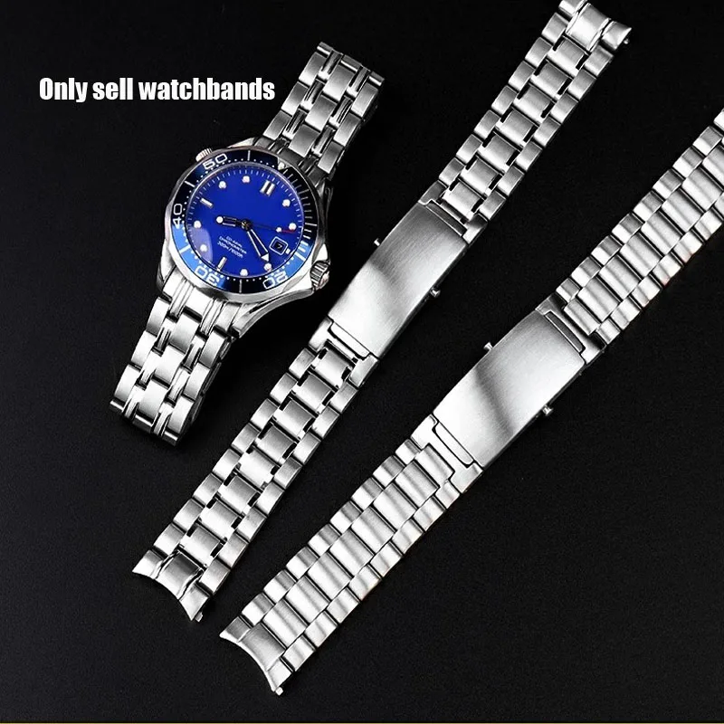20 mm 22 mm Uhrenzubehör Edelstahlarmband für Omega 007 Seamaster Planet Ocean 300 m Sportarmband Herrenarmband Gürtel Image