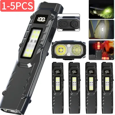 Portable Flashlight, 800 Lumens USB Rechargeable Tactical Flashlight, Flashlight IPX44 Waterproof Outdoor Emergency Light