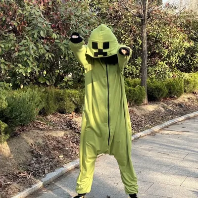 Spiel Jj Monster Creeper MC Kostüm Erwachsene für Jugendliche Kleidung Anime Halloween Cosplay Erwachsene Ganzkörper Pijama Weihnachten Anime Image