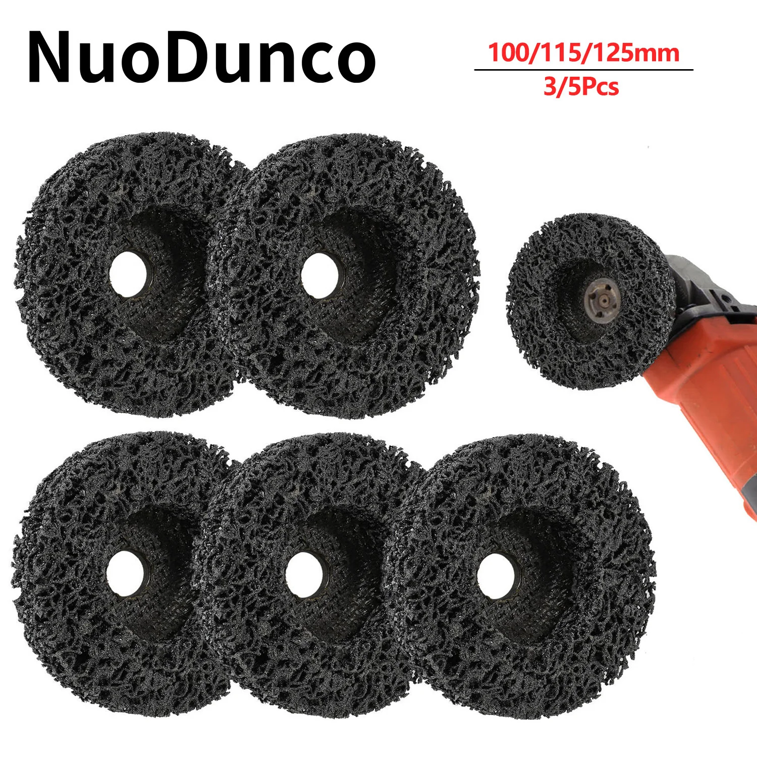 3/5Pcs 100/115/125mm Korallen Disc Poly Streifen Disc Edelstahl Metall Polieren Diamant Schleifen rad Winkel Grinder Zubehör Image