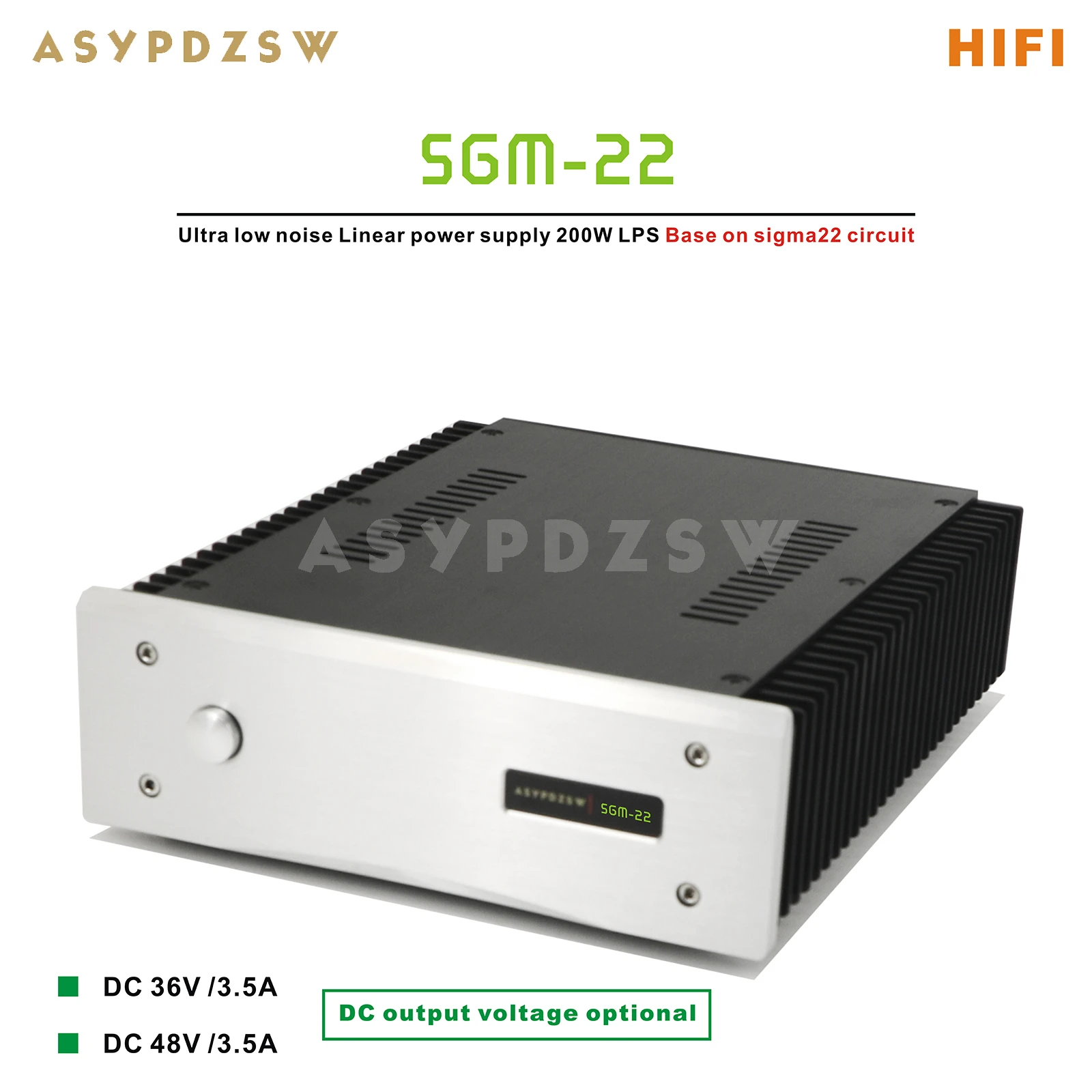 SGM-22 HIFI Ultra rauscharmes lineares Netzteil 200 W LPS Basis auf Sigma22-Schaltung DC 36 V oder 48 V/3,5 A (optional) Image