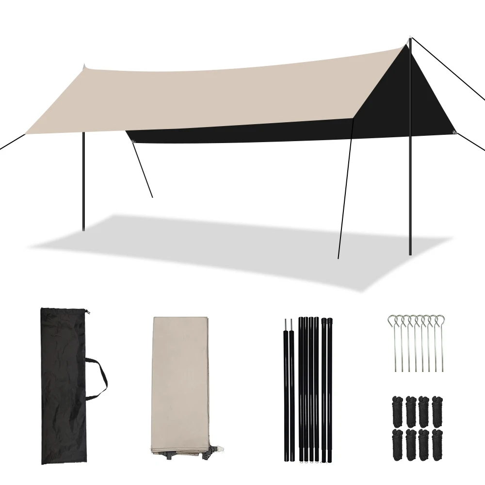 Wasserdichte UV-Block-Wärmeisolierung, Sonnenschutz-Überdachung, Außenterrasse, Gartenmarkise, mit Ösen, einfache Installation, langlebig, tragbar Image