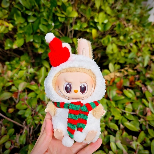Kleidungsset für 17 cm Puppen ForLabubu Mode Kleidung Zubehör Outfit geeignet für 6,69 Zoll (17 cm) Puppe Weiche Baumwollkleidung Ersatz Keine Puppe NUR Kleidung