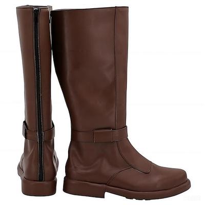 Mittelalterlich Renaissance Schuhe Stiefel Kniehohe Stiefel Ren Faire Pirat Wikinger Kreuzritter Herren Unisex Keltisch Seeräuber Halloween Maskerade Party Abend LARP Renaissance-Messe Erwachsene Image
