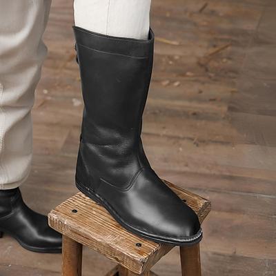 Vintage Mittelalterlich Renaissance Schuhe Stiefel Kniehohe Stiefel Ren Faire Pirat Wikinger Kreuzritter Herren Keltisch Seeräuber Halloween Maskerade Party Abend LARP Renaissance-Messe Erwachsene Image