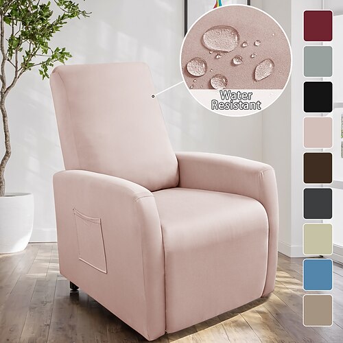 Bezüge für Liegesessel, 4 Stück, wasserdicht, kleiner Schonbezug für Liegesessel, Stretch-Schonbezug für Lazyboy-Liegesessel mit Aufbewahrungstasche, Möbelschutz für das Wohnzimmer Image