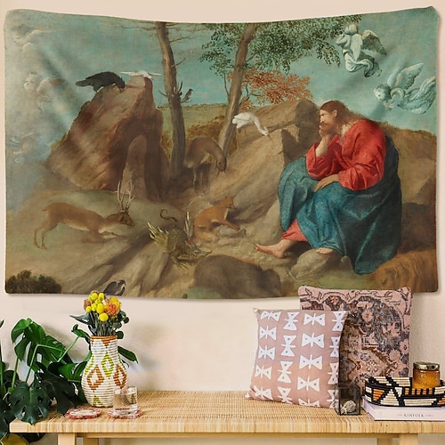 Mittelalter Wandteppich Hängender Wandteppich Großer Wandteppich Wanddekoration Fotografische Kulisse Decke Vorhang Heim Schlafzimmer Wohnzimmer Dekoration Image