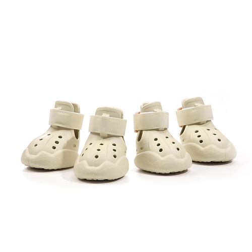 Hundeschuhe, Haustierstiefel, atmungsaktive Hundeschuhe für kleine Hunde, wasserdichte Haustiersandalen mit rutschfester Sohle und Reißverschluss, langlebiger Haustierpfotenschutz für heißen Asphalt Image