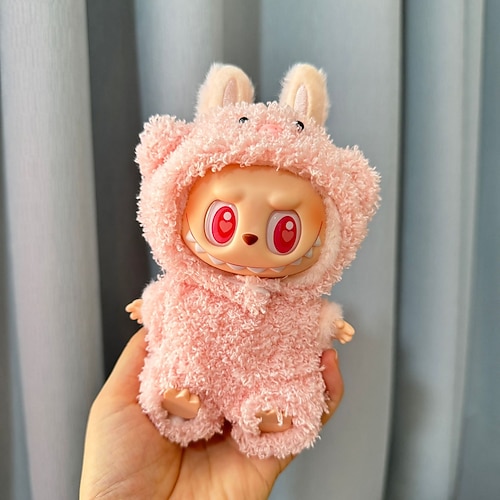 Kleidung für Labubu Puppen Flauschiges Schwein-Outfit für 17 cm Labulabu Puppen Puppe nicht enthalten Weihnachtsgeschenk Image