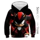 2025 3D Ragazzi Vestiti Sonic Felpe Autunno Bambini Uomini Cartoon Felpe Abbigliamento per bambini
