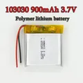 103030 3.7V 900mAh Batteria ricaricabile ai polimeri di litio per auricolare Auricolare Bluetooth Altoparlante Alimentatore mobile Luci a LED GPS