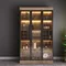 Meubles de maison armoire de Bar à vin casier à vin vitrine en verre moderne meubles vitrine à vin