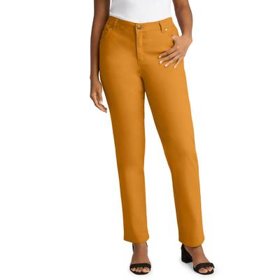 Plus Size Women's True Fit Stretch Denim Straight Leg Jean by Jessica London in Rich Gold (Size 14) Jeans