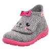 Hausschuh SUPERFIT "HAPPY OCTI WMS: Mittel", Kinder, Gr. 22, bunt (hellgrau, pink), Filz, casual, Schuhe, Babyschuh mit Klettverschluss, Größenschablone zum Download