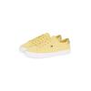 Plateausneaker TOMMY HILFIGER "VULC CANVAS LACE UP SNEAKER", Damen, Gr. 40, gelb (vanille), Baumwolle, sportlich, Schuhe, Freizeitschuh, Halbschuh, Schnürschuh, in schmaler Form