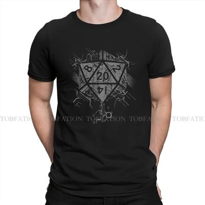 TEMU D20 Of Power Dnd Men T Shirt Cotton Graphic O-neck Tee Shirt Harajuku Tops Image