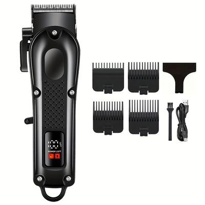 TEMU Usb Rechargeable Electric Hair Clippers | Professional Home Barber | Portable Hair Trimmer | | Stylish Hair Cutting Tool | Clipper | Compact Hair Trimmer Image