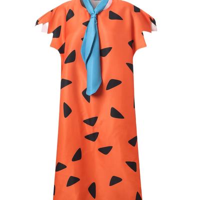 TEMU 2pcs Clothes+scarves Flintstones Animated Cosplay Live Action Dress Up Cosplay Party Stage Play Costumes Men Dress Up Costumes Novelty Costumes Men's And Women's Costumes For Masquerade Parties Image