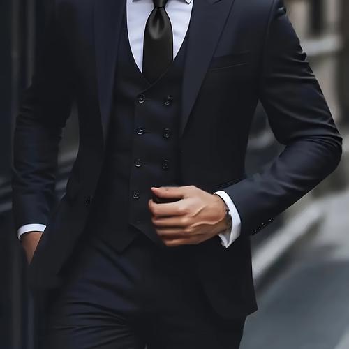 TEMU Costume Pièces pour Homme pour Mariage et Événements Formels Incluant Smoking à , Pantalon et Gilet