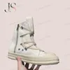R-o Outdoor Beige Leinwand High Top Schuhe Sneaker Luxus Design Männer Schuh Zipper Boot Lace Up