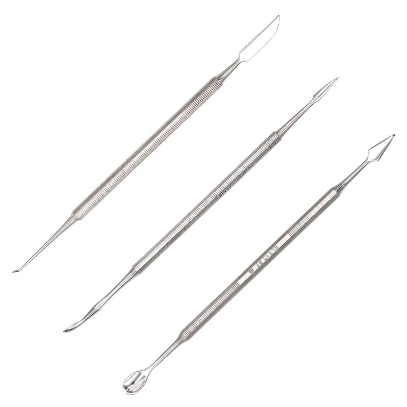 3 teile/satz Dental Wachs Sculpting Messer Zement Pulver Spachtel Mischen Messer Wachs Edelstahl Zahnarzt Instrument Werkzeuge 46 # 47 # 48 # Image