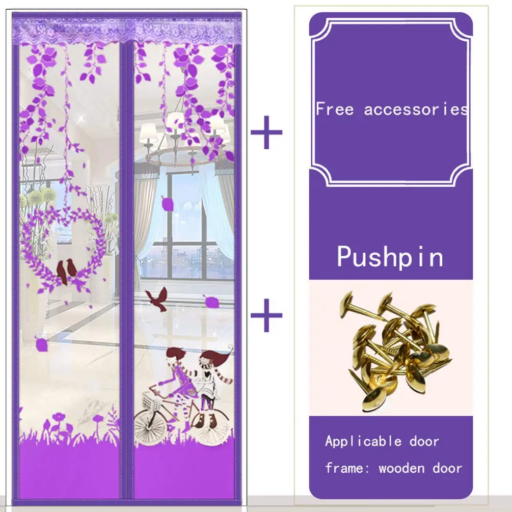 1PCS Anti-Moskitonetz Sommer Automatische Schließen Magnetische Moskitonetz Unsichtbare Tür Mesh Anti Bug Fly Partition Vorhang Image