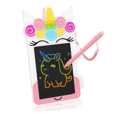 Unicorn LCD Writing Tablet for Kids 4.5 inch Doodle Board for Ages 3 4 5 6 7 Toddler Travel Toys
