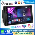 Podofo Android GPS Car Stereo Radio 7''4 + 64GB lettore musicale per auto 2din WIFI GPS ricevitore