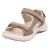 Outdoorsandale LEGERO "SIRIS 2.0", Damen, Gr. 37, taupe (beige), Nubukleder, Veloursleder, Textil, sportlich, Schuhe, Trekking Sandale, Klettschuh mit praktischen Klettverschlüssen