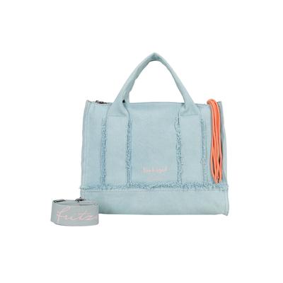 Fritzi aus Preußen Schultertasche Tote Bag Limited Washed Denim mit Fransen blau Violett Damen Image