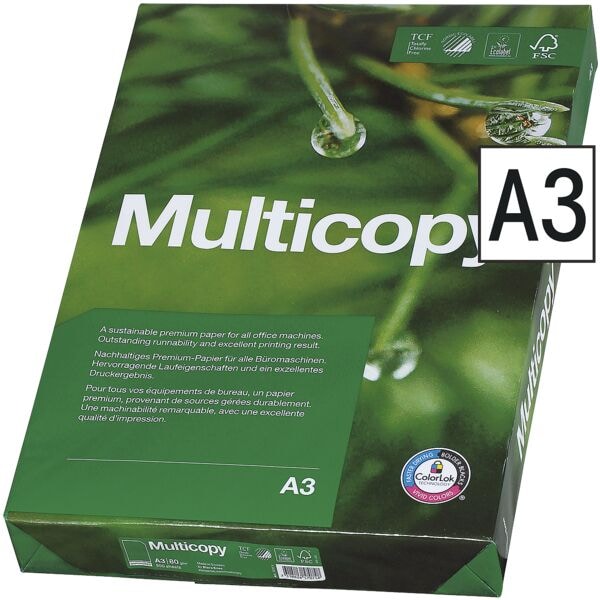 MultiCopy Multifunktionspapier A3 »MultiCopy« 500 Blatt gesamt weiß Image