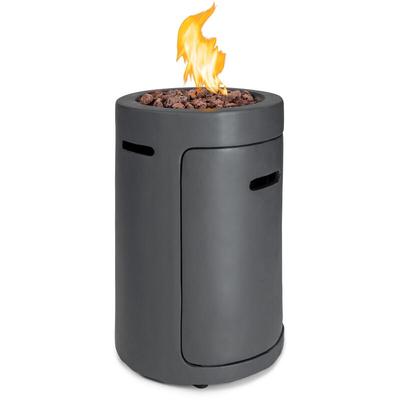 Blumfeldt - Crete Gas-Feuerstelle, 13 kW Wärmeleistung, Flüssiggas, Edelstahl, 360° FireView, inkl. Image